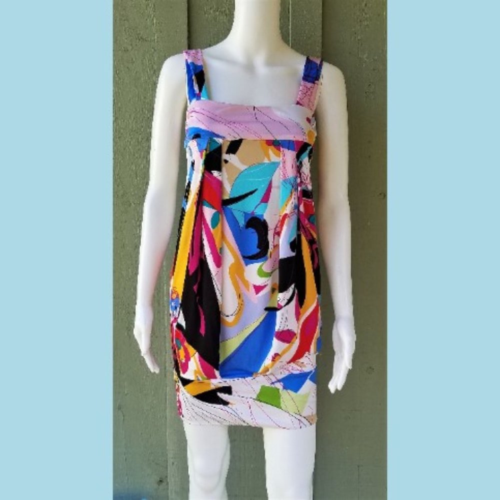 Diane Von Furstenberg Eliot Multi Color Silk Dress - image 1